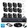 Комплект видеонаблюдения AHD 2Мп KIT-C212HD 12 камер для улицы