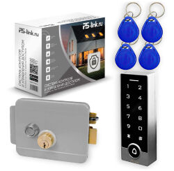 Комплект СКУД  KIT-TB2EM-WP-G эл. механический замок, сенсорная панель, RFID, металл