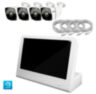 Комплект видеонаблюдения IP 2Мп KIT-C204IP-POE-LCD с POE питанием и монитором 10", 4 уличные камеры с ночной съёмкой