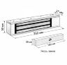 Комплект СКУД KIT-TB2EM-WP-280 эл. магнитный замок 280кг, сенсорная панель, RFID