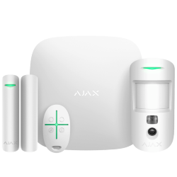 Расширенный комплект радиоканальной охранной сигнализации Ajax StarterKit Cam (white)