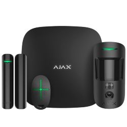 Расширенный комплект радиоканальной охранной сигнализации Ajax StarterKit Cam (black)