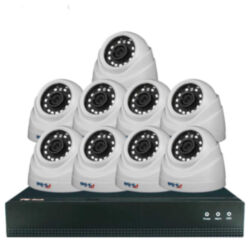 Комплект видеонаблюдения IP 2Мп  KIT-A209IP-POE 9 камер с ночной съемкой для помещения, с датчиком движения, питание PoE