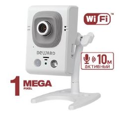 IP камера Beward B12CRW мини с микрофоном, 1 МП, 1/4'', ИК-8м, 25 к/с, день/ночь, Wi-Fi