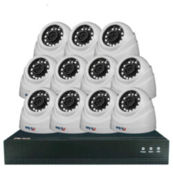 Комплект видеонаблюдения IP 2Мп  KIT-A211IP-POE 11 камер с ночной съемкой для помещения, с датчиком движения, питание PoE