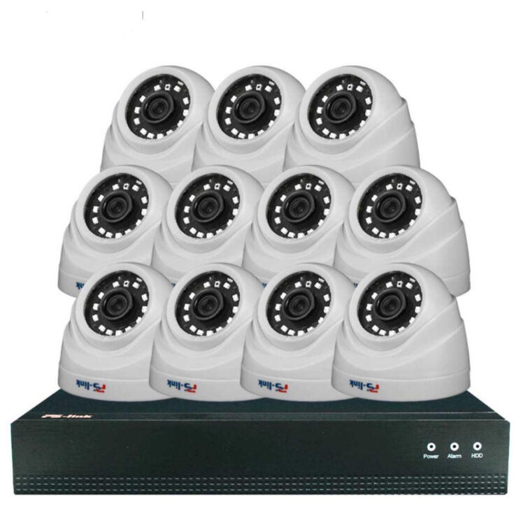 Комплект видеонаблюдения IP 2Мп KIT-A211IP-POE 11 камер с ночной съемкой для помещения, с датчиком движения, питание PoE