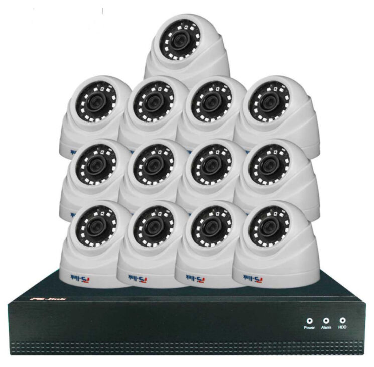 Комплект видеонаблюдения IP 2Мп KIT-A213IP-POE 13 камер с ночной съемкой для помещения, с датчиком движения, питание PoE