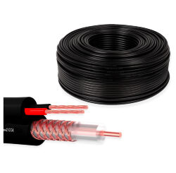 Кабель КВК KVK-CCA-2035-100 RG-59 + 2 x 0.35 кв.мм. бухта 100 метров