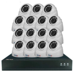 Комплект видеонаблюдения IP 2Мп  KIT-A215IP-POE 15 камер с ночной съемкой для помещения, с датчиком движения, питание PoE