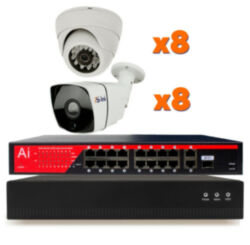 Комплект видеонаблюдения IP Ps-Link KIT-B216IP-POE / 2Мп / 16 камер / питание POE