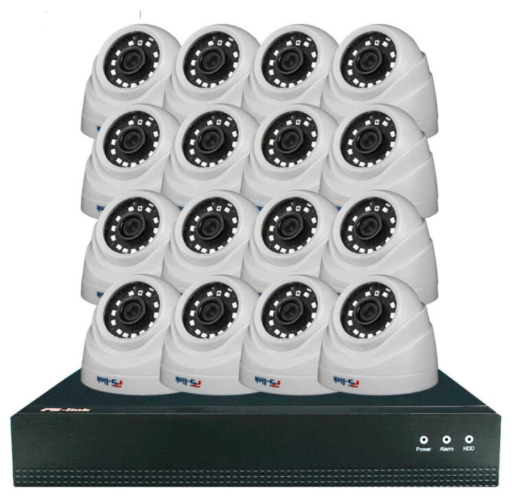 Комплект видеонаблюдения IP 2Мп KIT-A216IP-POE 16 камер с ночной съемкой для помещения, с датчиком движения, питание PoE