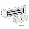 Комплект СКУД Undino KIT-CR101EM-180 эл. магнитный замок 180кг, RFID, память 2000