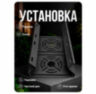 Кронштейн монтажный двойной для камеры видеонаблюдения на столб или угол 80мм, печать 3D, черный