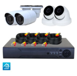 Готовый комплект AHD видеонаблюдения с 2-мя внутренними и 2-мя уличными 8 Мп камерами PST AHD-K04BX