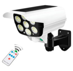 Муляж уличной видеокамеры YG-1575 с прожектором, датчиком движения, солнечной панелью, мигающим led огнем