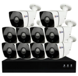 Комплект видеонаблюдения IP 2Мп  KIT-С210IP-POE 10 камер с ночной съемкой для улицы, с датчиком движения, питание PoE