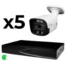 Комплект видеонаблюдения IP 5Мп KIT-C505IP-ST 5 камер для улицы, аналитика, детекция человека, детекция автомобиля, область вторжения
