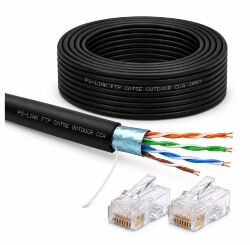 Кабель витая пара FTP4 cat.5E CCA 30 метров FTP-CCA30-OUT уличный