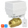 Умный шаровый кран PS-TY150 с электроприводом, Wi-Fi подключением и проводным датчиком протечки воды
