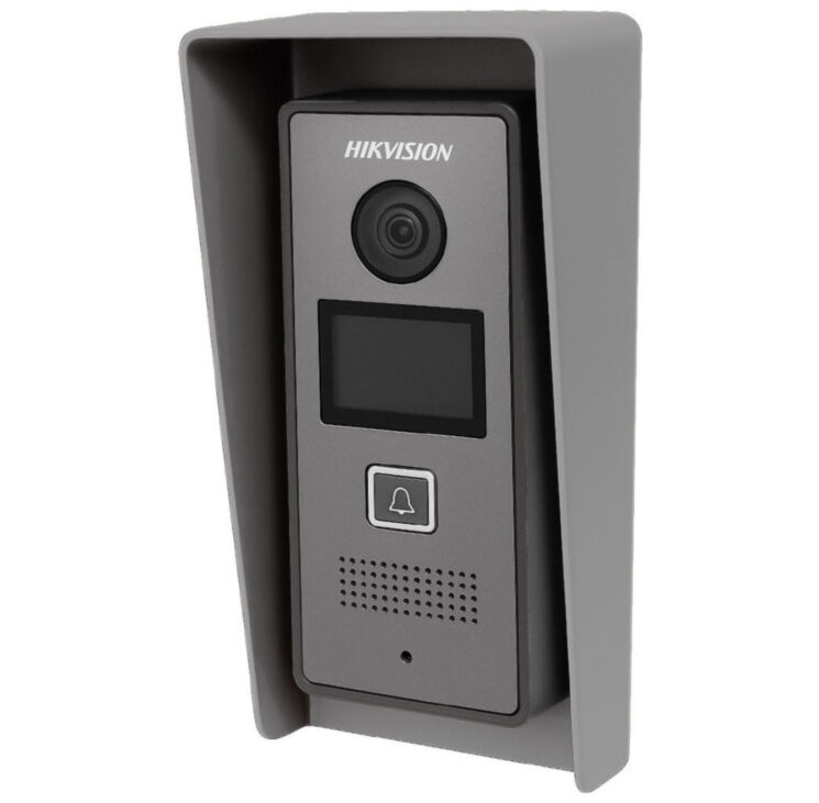 Козырек для видеодомофона Hikvision уличный, защитный, для Hiwatch и iFLOW, серый, 3D-печать, пластик