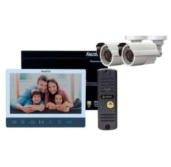 Комплект видеонаблюдения с домофоном вызывной панелью и двумя камерами 2 Мп MilanoHD-102C