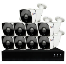 Комплект видеонаблюдения IP 5Мп  KIT-С509IP-POE 9 камер с ночной съемкой для улицы, с датчиком движения, питание PoE