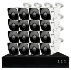 Комплект видеонаблюдения IP 5Мп  KIT-C516IP-POE 16 камер с ночной съемкой для улицы, с датчиком движения, питание PoE