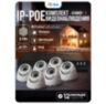 Комплект видеонаблюдения IP 2Мп KIT-A206IP-POE 6 камер с ночной съемкой для помещения, с датчиком движения, питание PoE