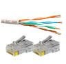 Кабель UTP4 cat.5E CCA 50 метров UTP-CCA50 с коннекторами RJ-45