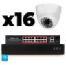 Комплект видеонаблюдения IP 2Мп KIT-A216IP-PL 16 камер, программный датчик движения, удаленный доступ, ночное видение, умный коммутатор