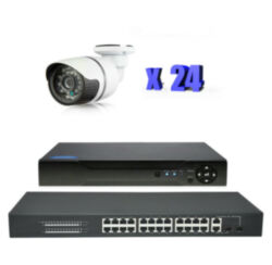 Комплект видеонаблюдения IP Ps-Link KIT-C224IP-POE / 2Мп / 24 камеры / питание POE