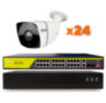 Комплект видеонаблюдения IP 2Мп KIT-C224IP-POE 24 камеры с ночной съемкой для улицы, с датчиком движения, питание PoE