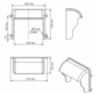 Козырек для розетки 2 местный закрытый медный